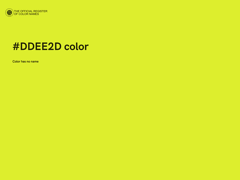 #DDEE2D color image