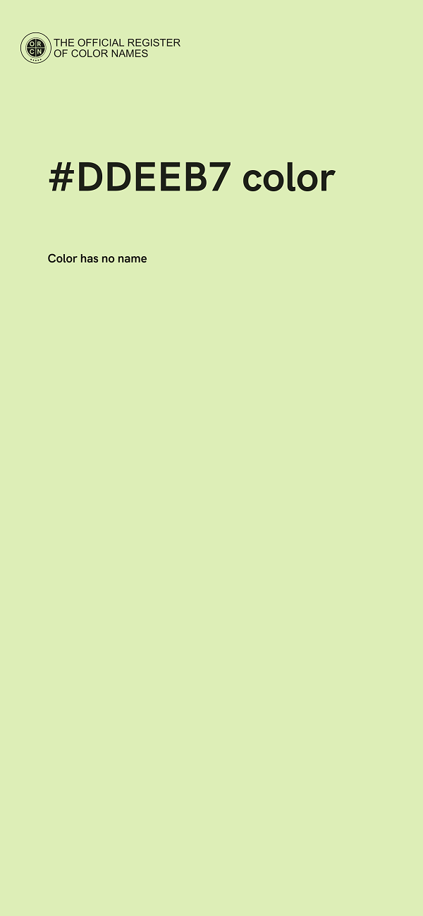 #DDEEB7 color image