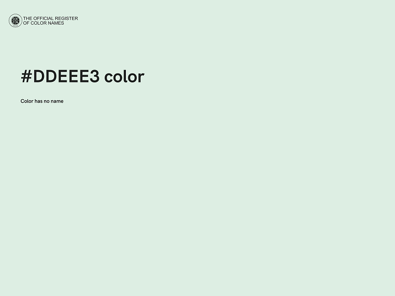 #DDEEE3 color image