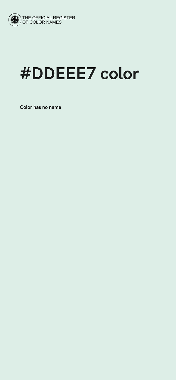 #DDEEE7 color image