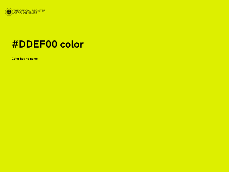 #DDEF00 color image