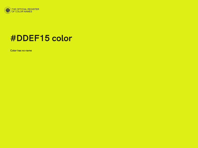 #DDEF15 color image