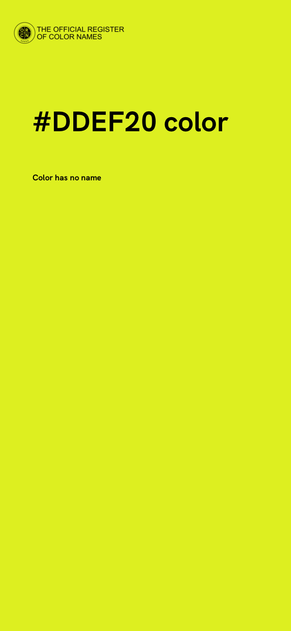 #DDEF20 color image