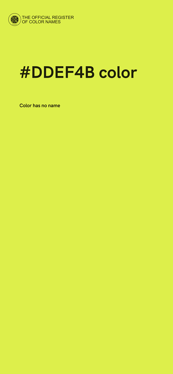 #DDEF4B color image