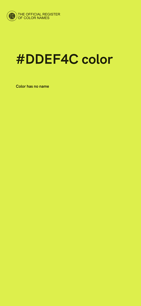 #DDEF4C color image
