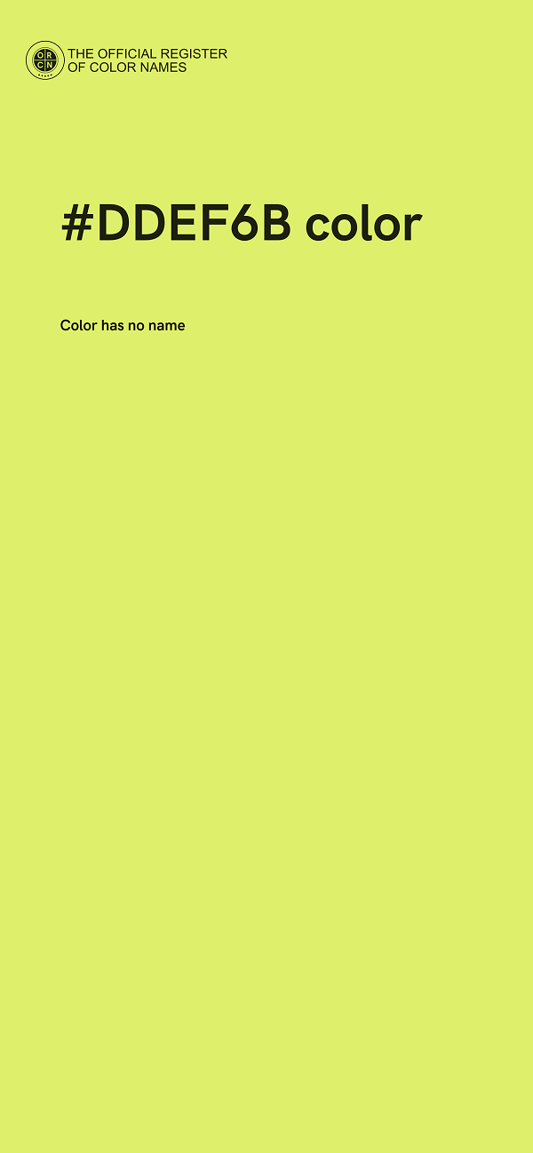 #DDEF6B color image