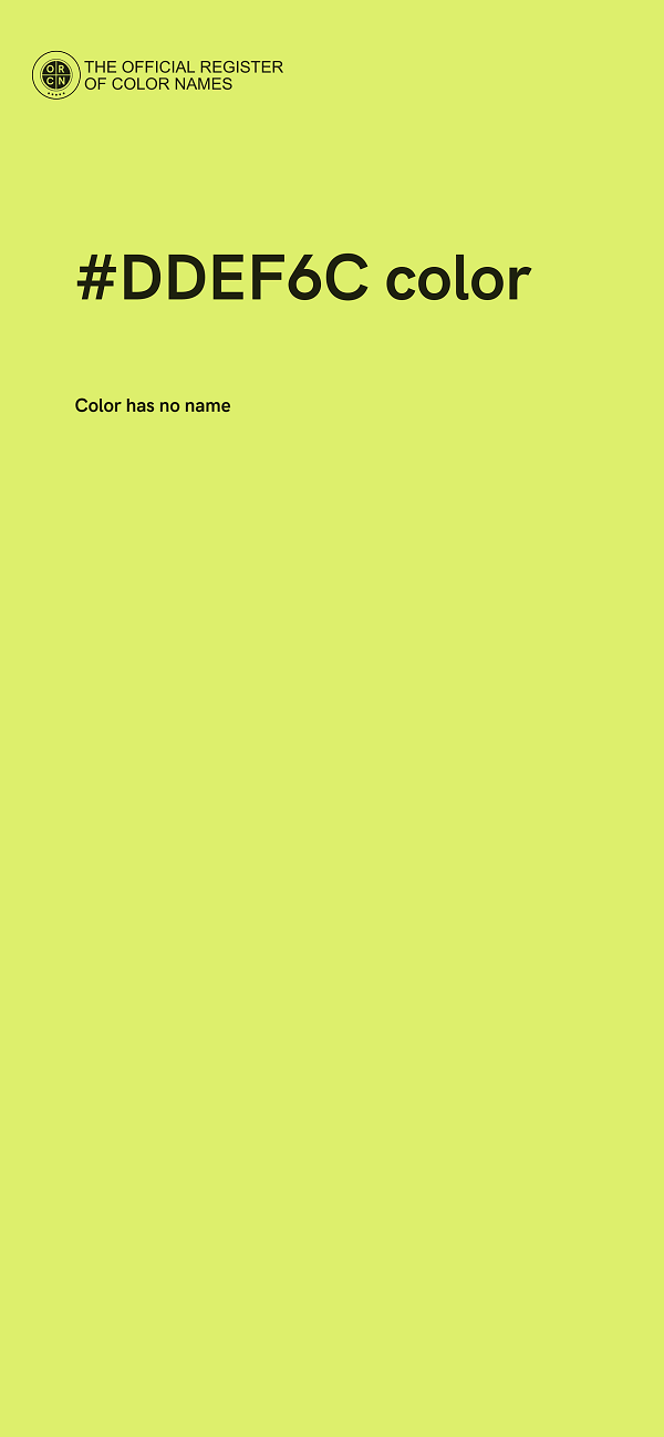 #DDEF6C color image