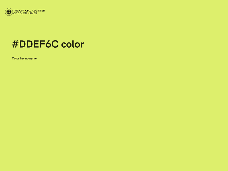 #DDEF6C color image