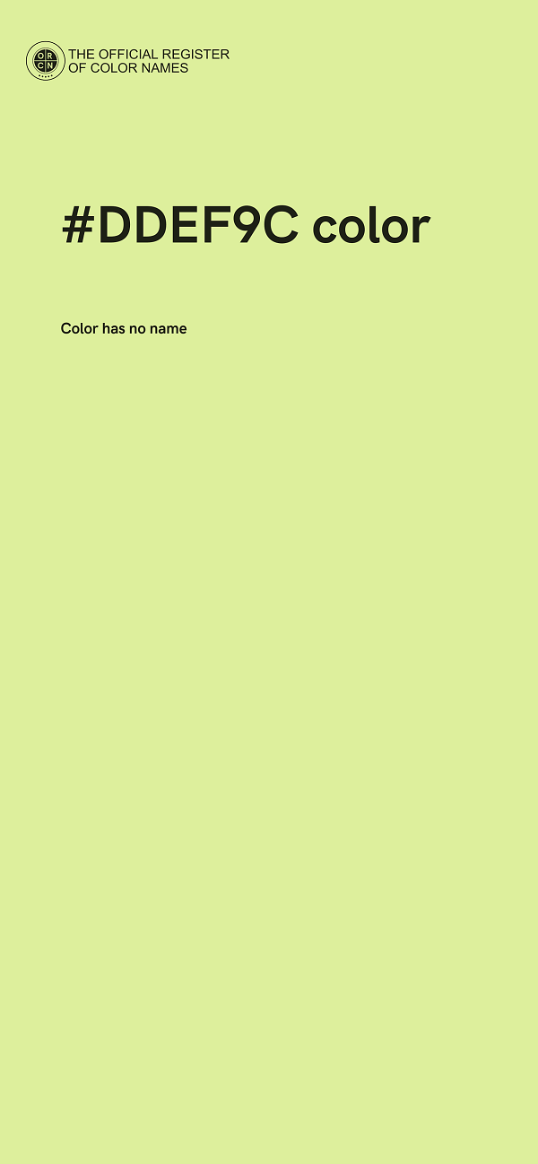 #DDEF9C color image
