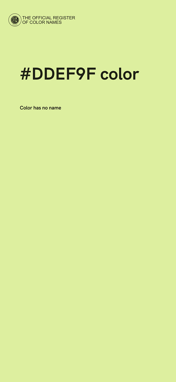 #DDEF9F color image
