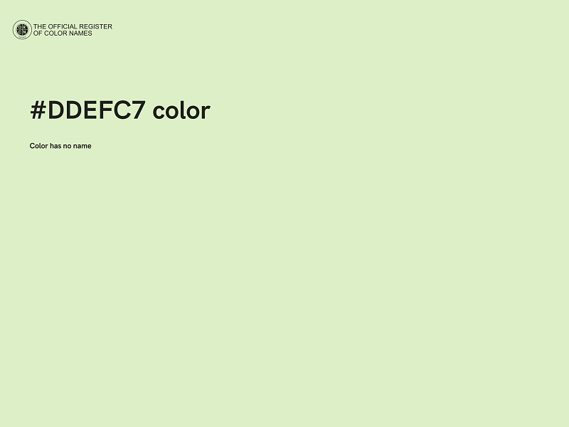 #DDEFC7 color image