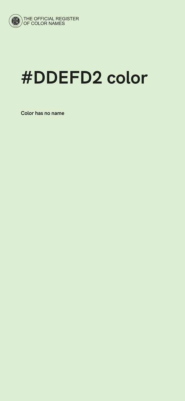 #DDEFD2 color image