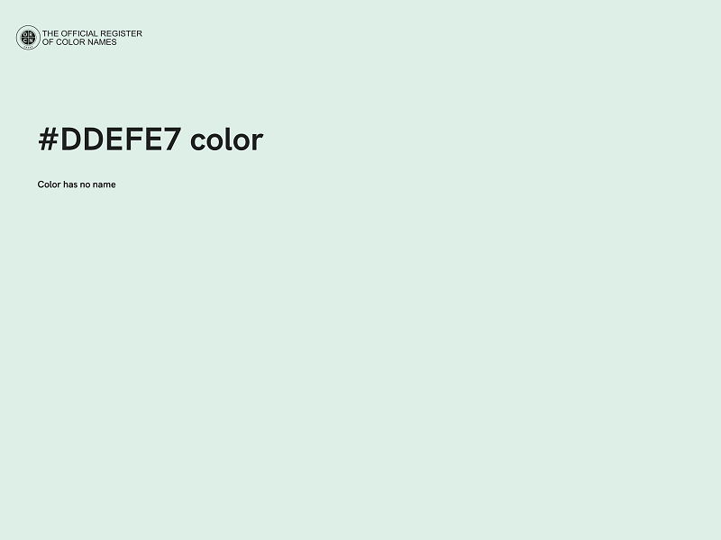 #DDEFE7 color image