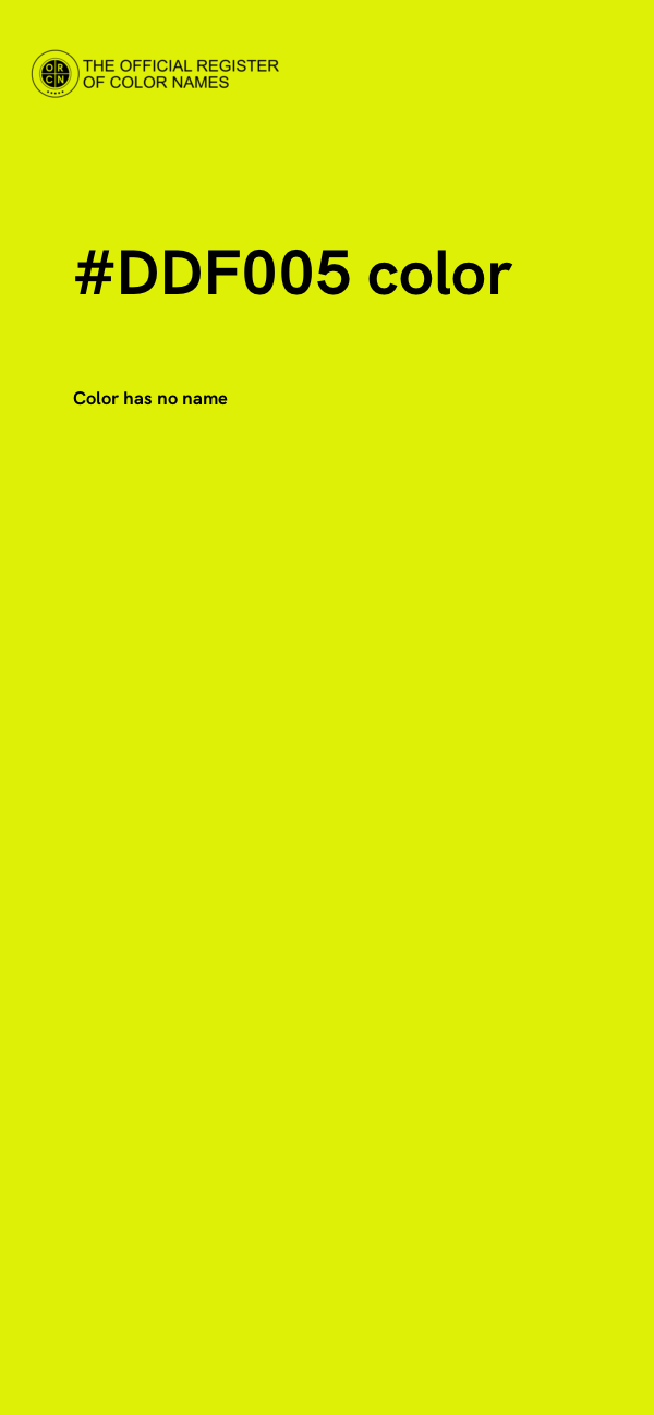 #DDF005 color image