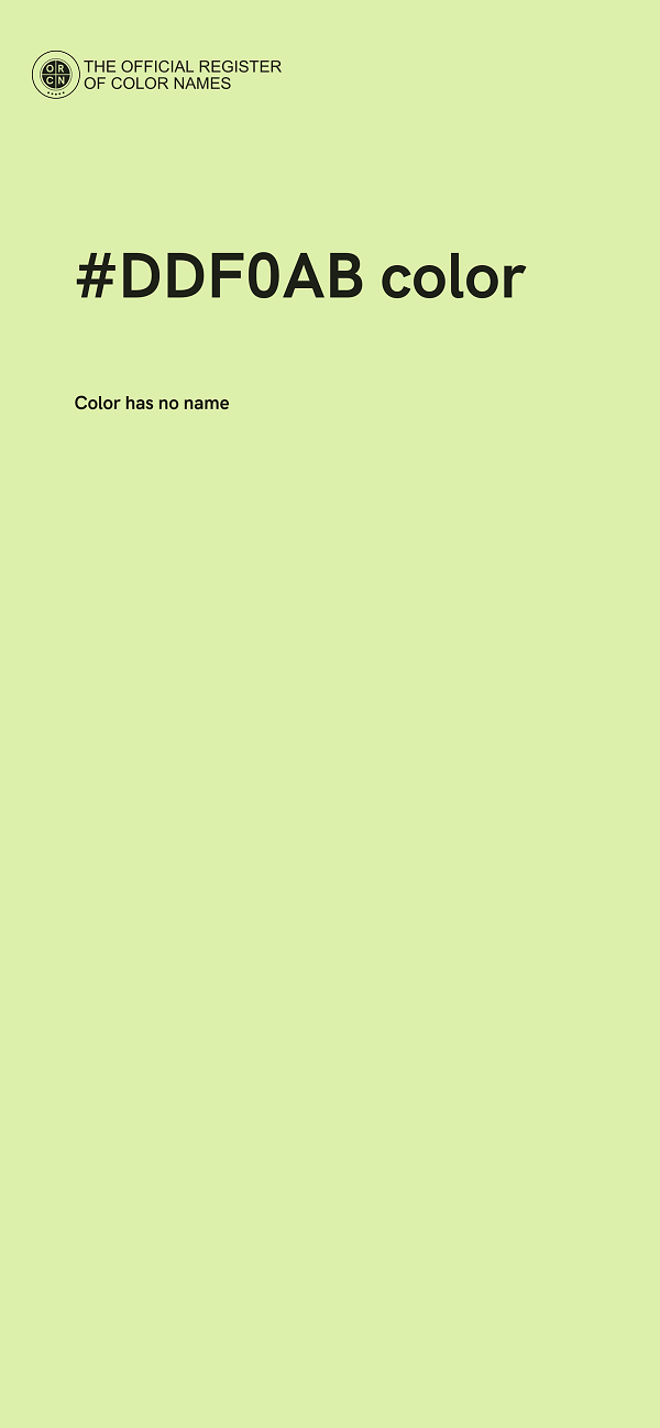#DDF0AB color image