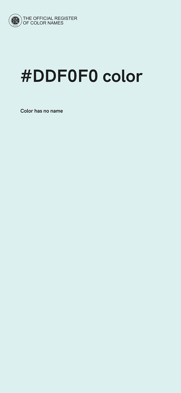 #DDF0F0 color image