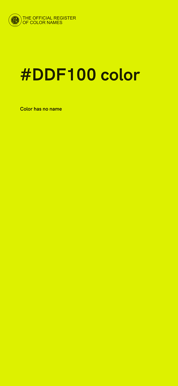 #DDF100 color image