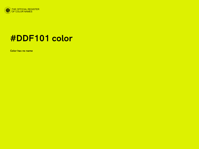 #DDF101 color image