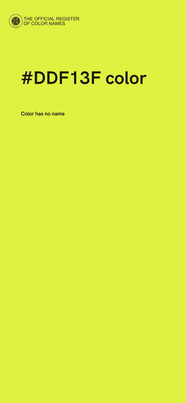 #DDF13F color image