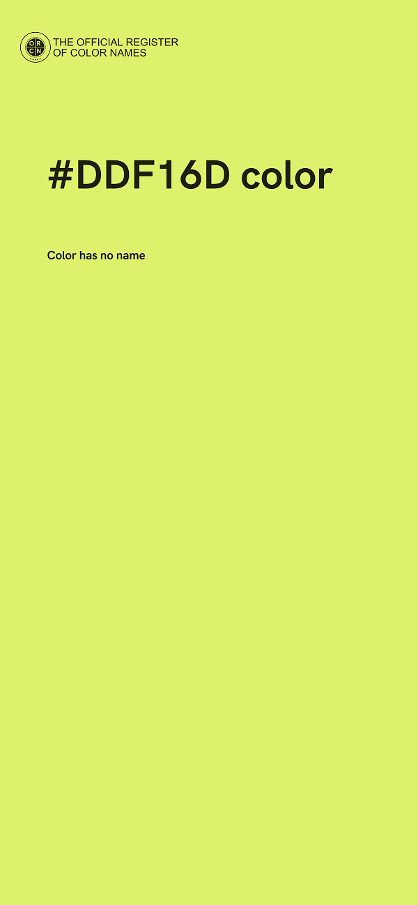 #DDF16D color image