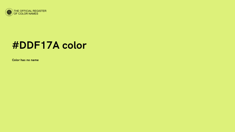 #DDF17A color image