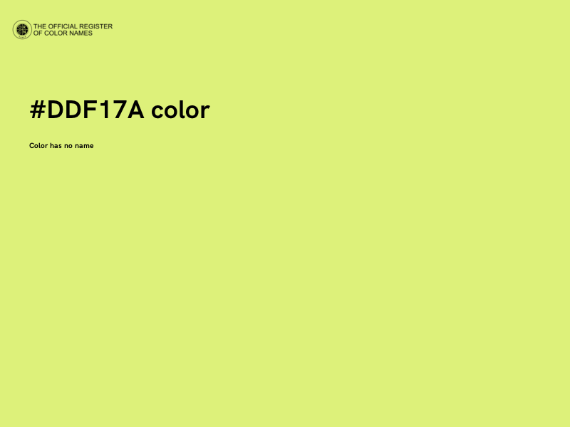 #DDF17A color image