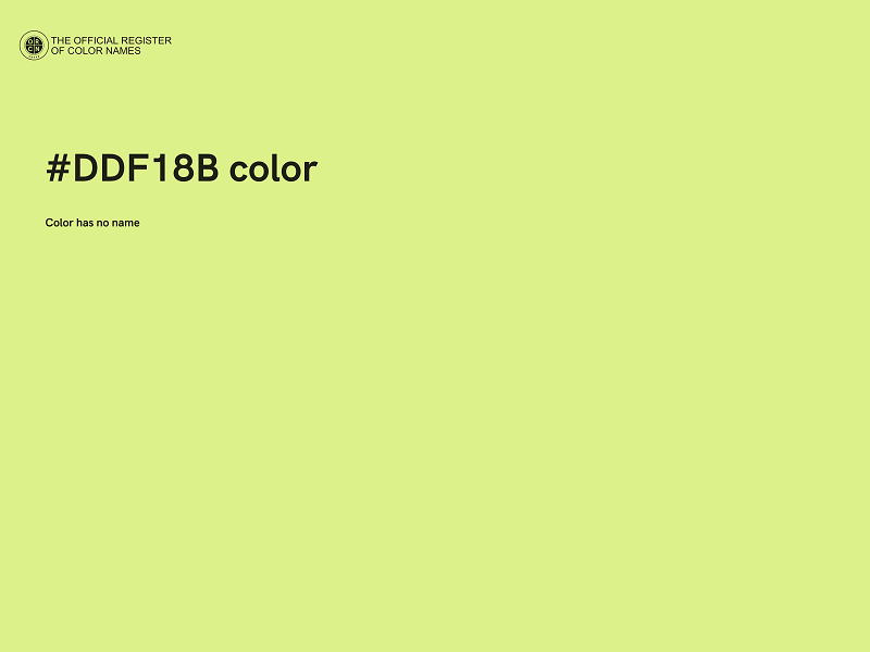#DDF18B color image