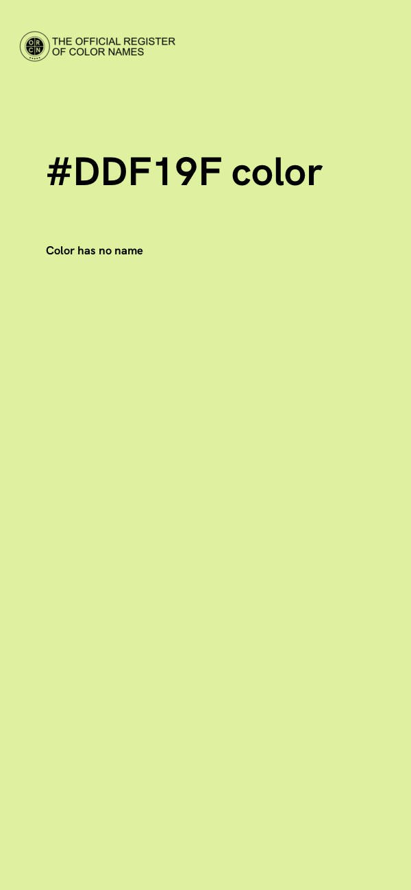 #DDF19F color image
