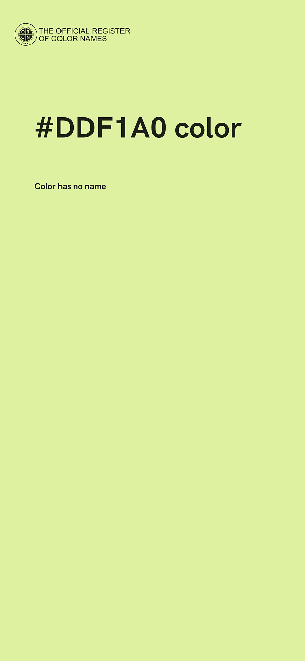 #DDF1A0 color image