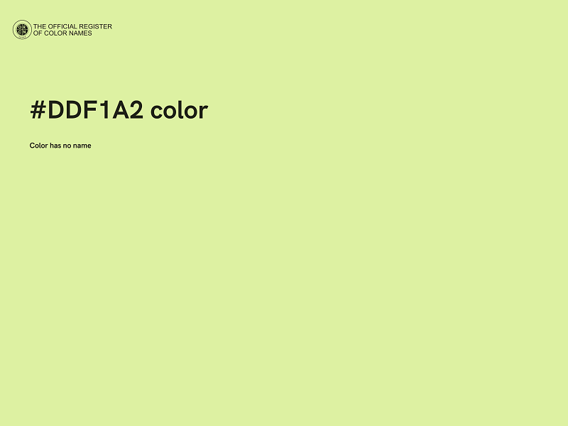 #DDF1A2 color image