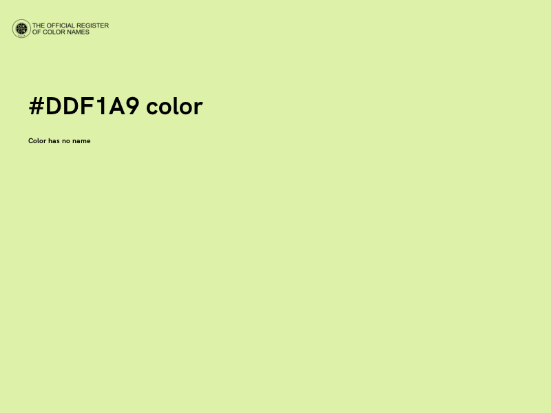 #DDF1A9 color image