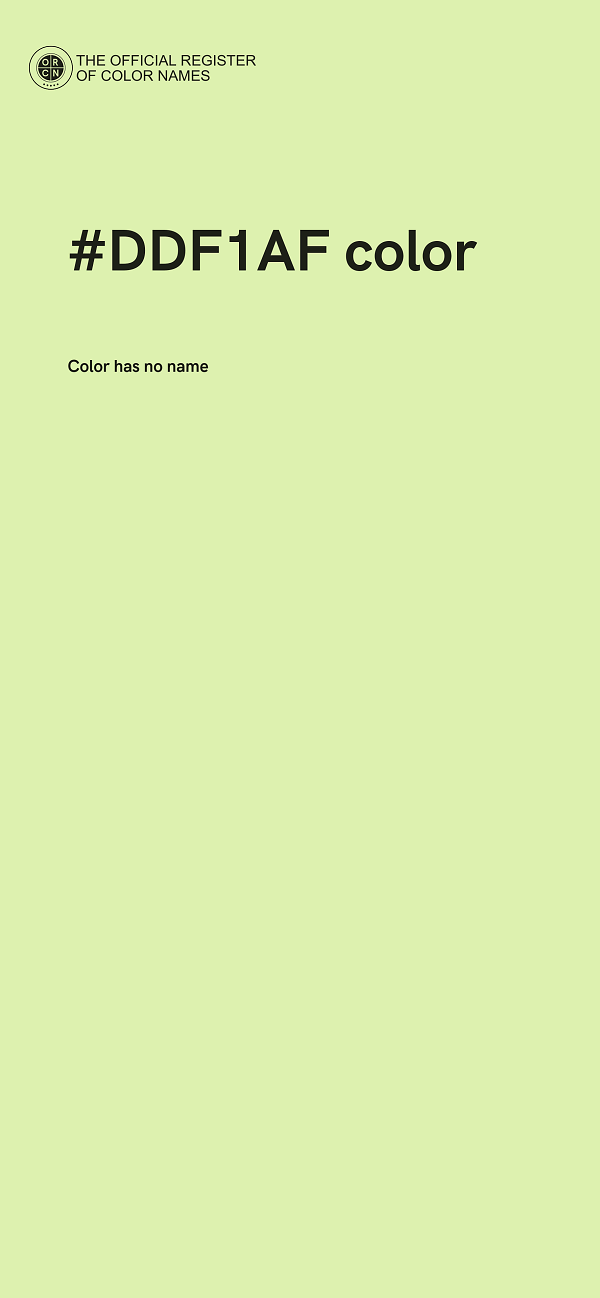 #DDF1AF color image