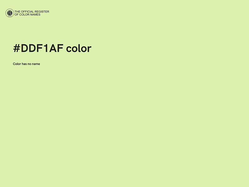#DDF1AF color image