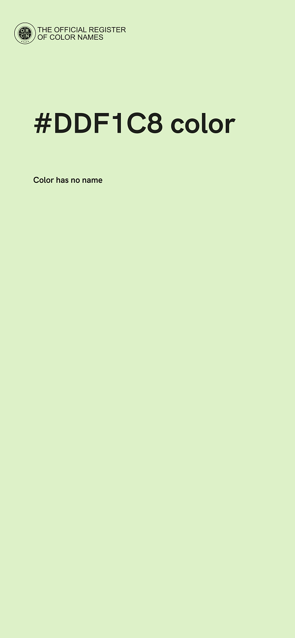 #DDF1C8 color image