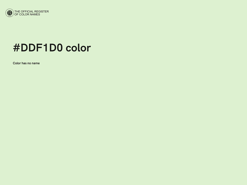 #DDF1D0 color image