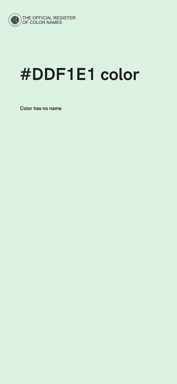 #DDF1E1 color image