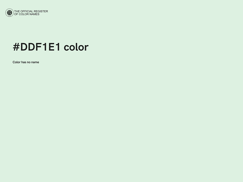 #DDF1E1 color image