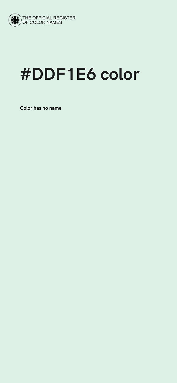 #DDF1E6 color image