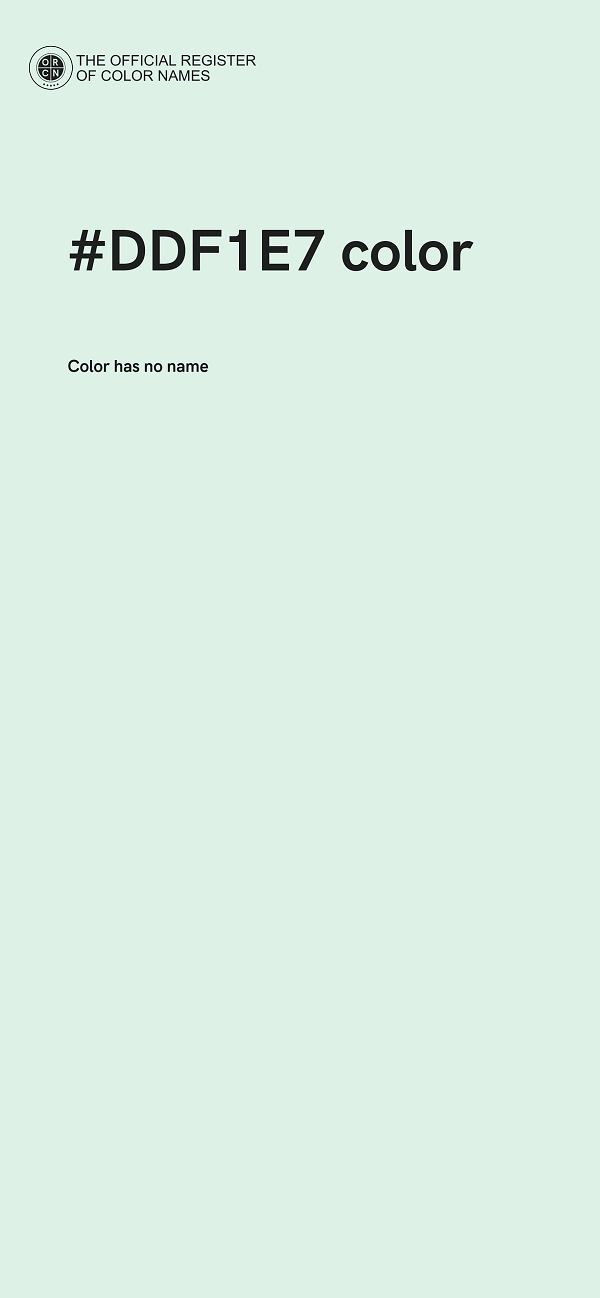 #DDF1E7 color image