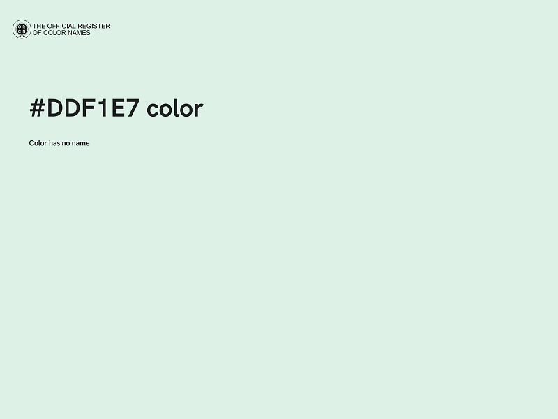 #DDF1E7 color image