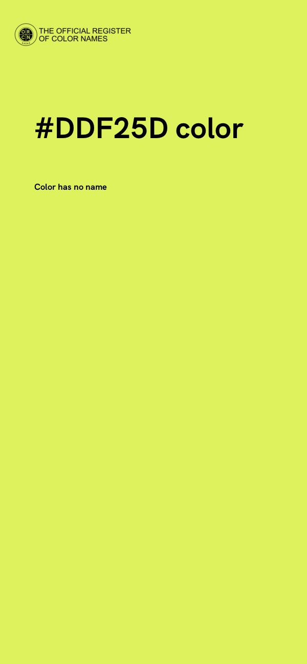 #DDF25D color image