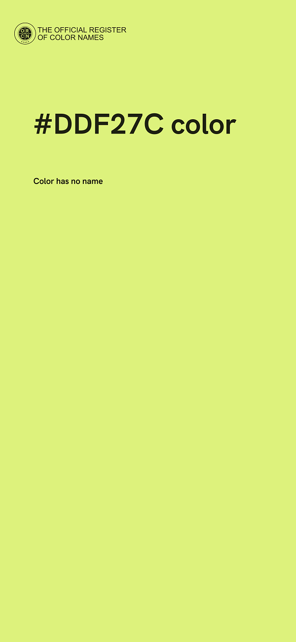 #DDF27C color image