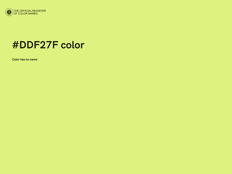 #DDF27F color image