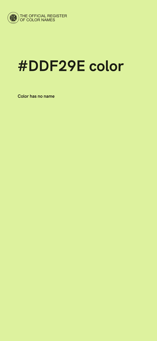 #DDF29E color image