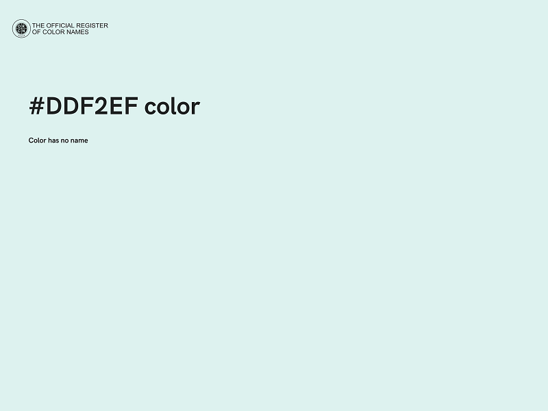 #DDF2EF color image