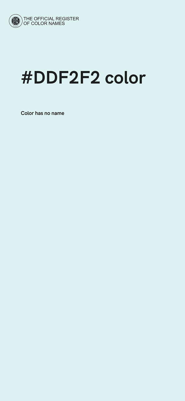 #DDF2F2 color image