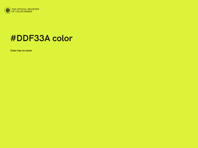 #DDF33A color image