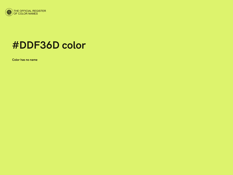 #DDF36D color image