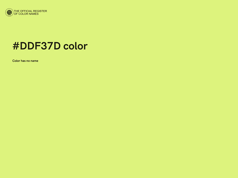 #DDF37D color image
