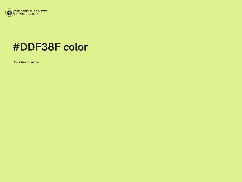 #DDF38F color image